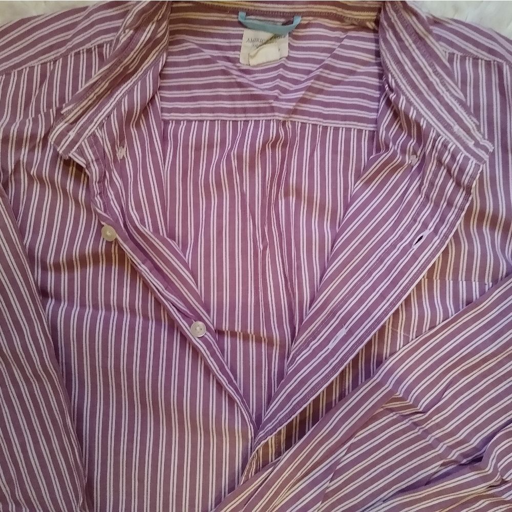 𝅺American Eagle Long Sleeve Shirt Size /L/ 💯 Cotto - Picture 6 of 6